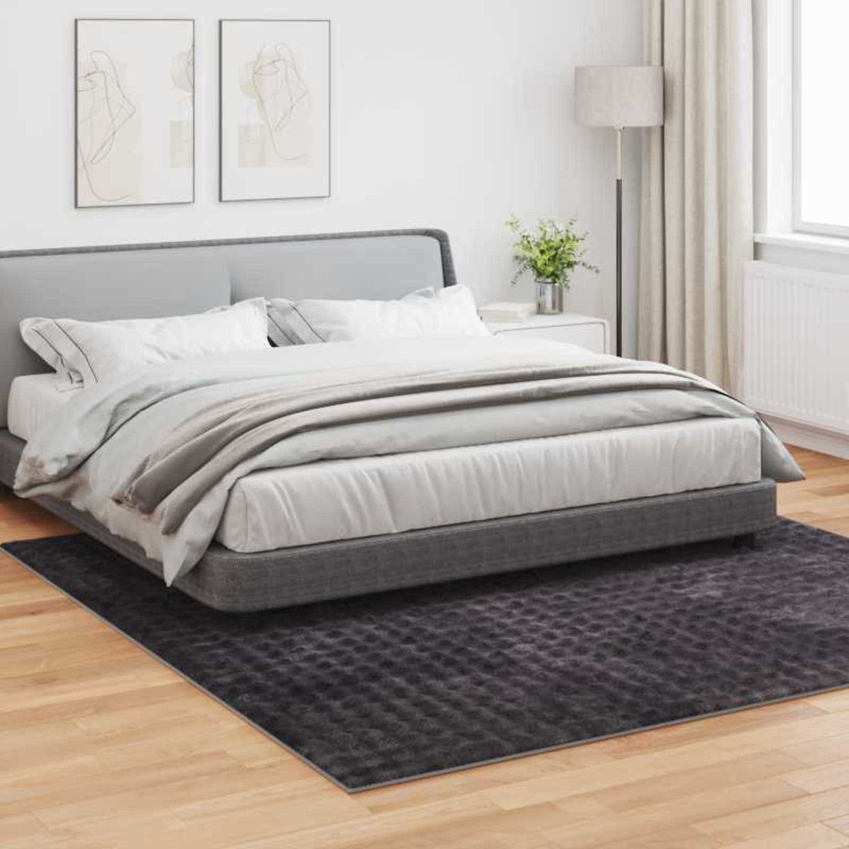 Områdetæpper Firkantet SIROLO Beige 200 x 200 cm Polyester