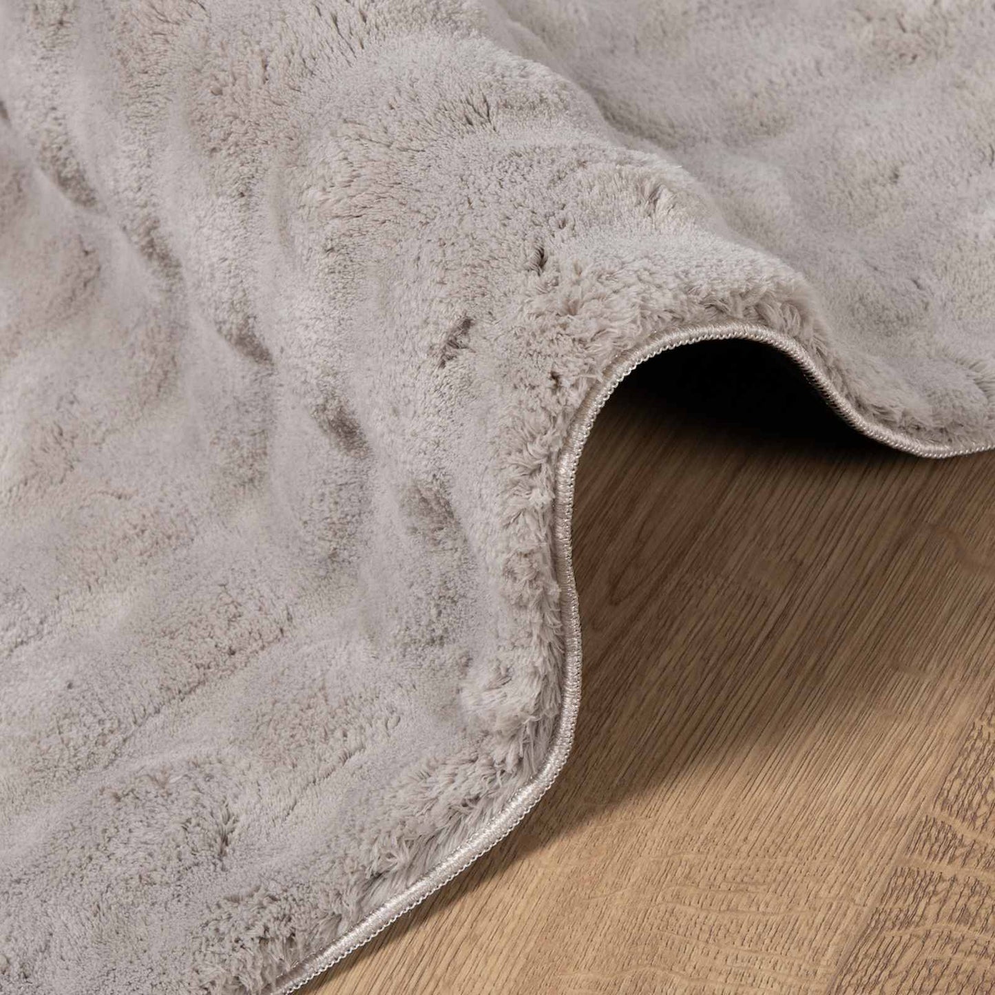 Områdetæpper Firkantet SIROLO Sandfarvet 120 x 120 cm Polyester