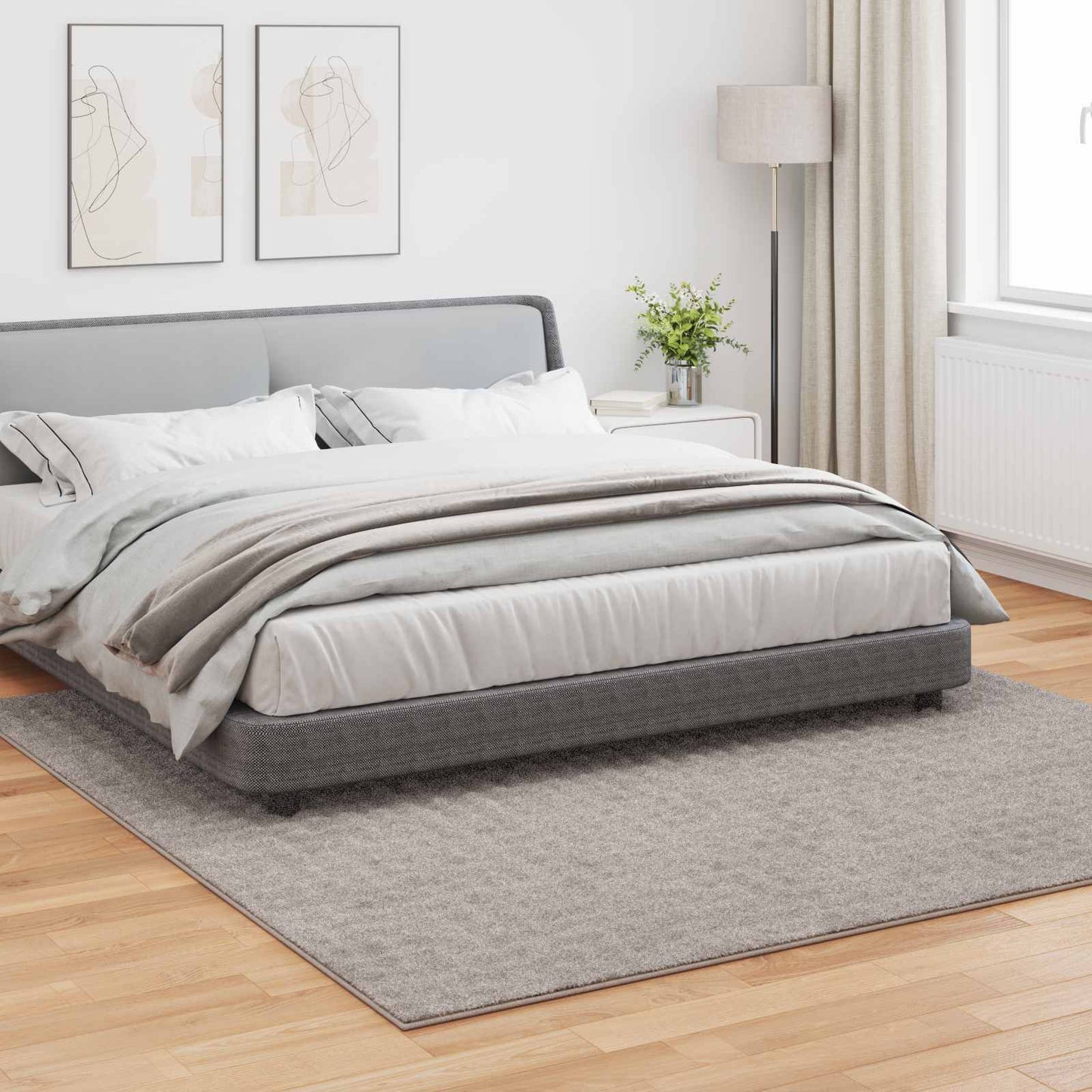 Områdetæpper Firkantet SIROLO Sandfarvet 240 x 240 cm Polyester