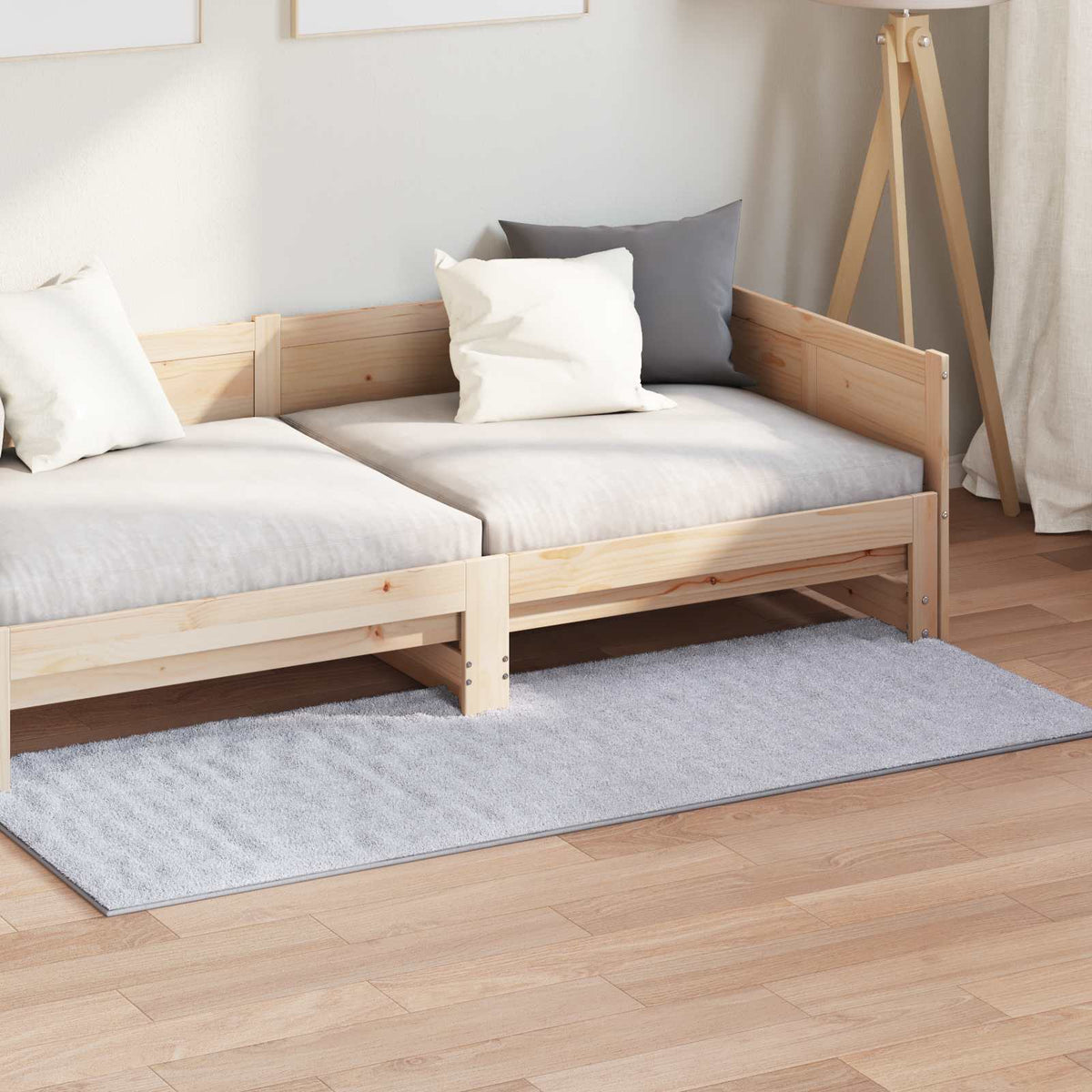Områdetæpper Rektangulær SIROLO Grå 200 x 80 cm Polyester
