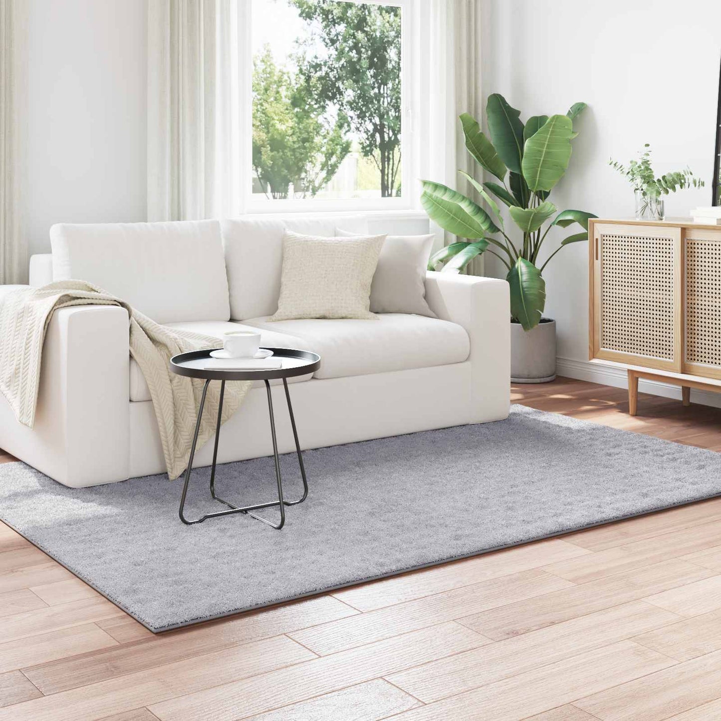 Områdetæpper Rektangulær SIROLO Grå 230 x 160 cm Polyester