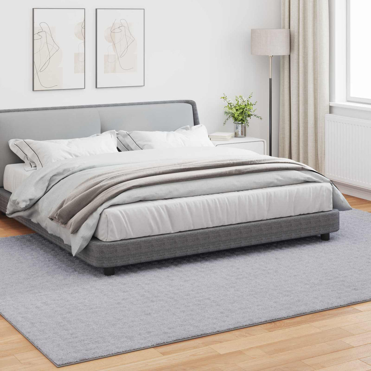 Områdetæpper Rektangulær SIROLO Grå 340 x 240 cm Polyester