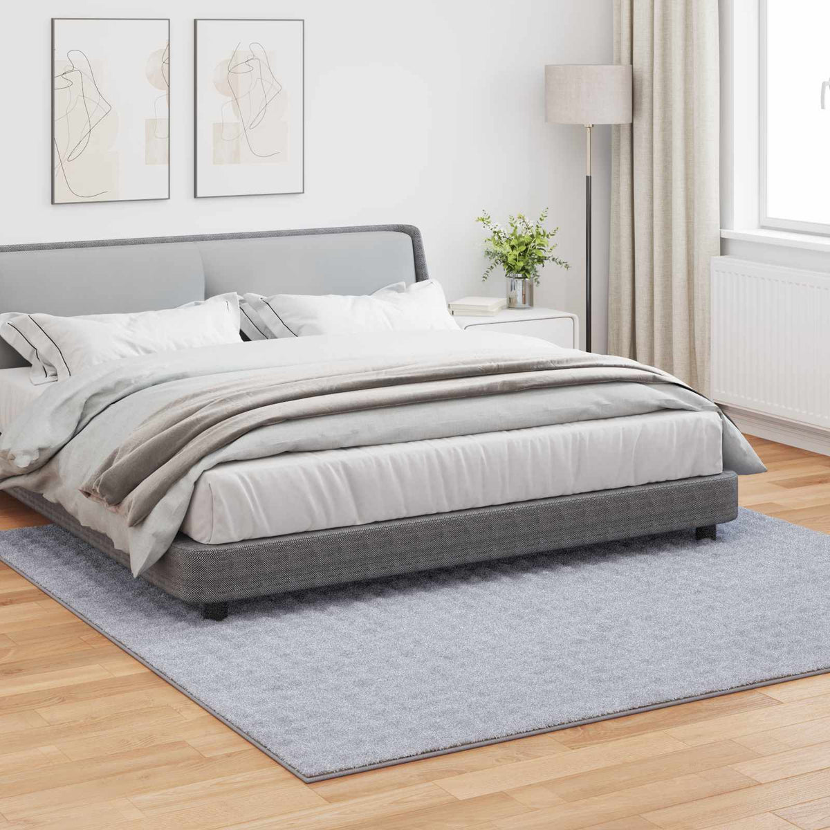 Områdetæpper Firkantet SIROLO Grå 240 x 240 cm Polyester