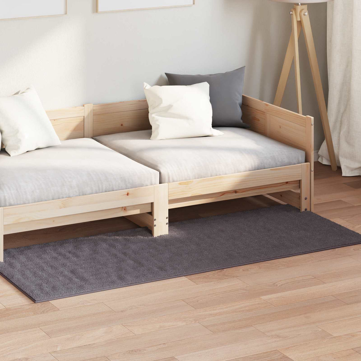 Områdetæpper Rektangulær SIROLO Antracit 200 x 80 cm Polyester
