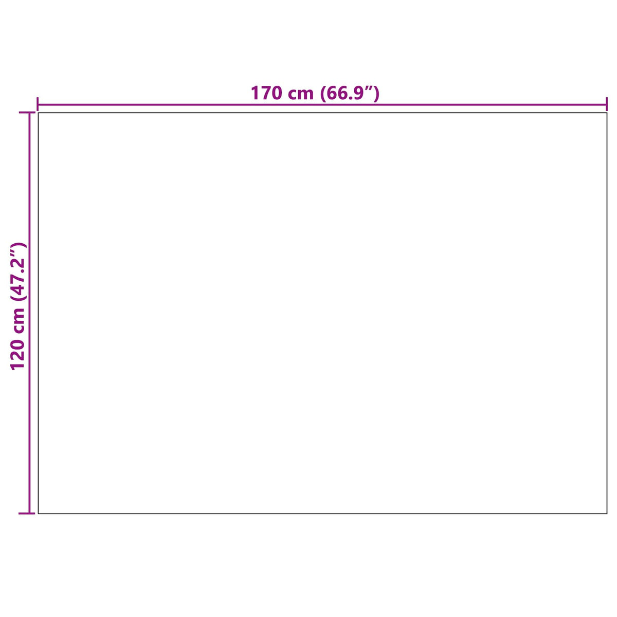 Områdetæpper Rektangulær SIROLO Antracit 170 x 120 cm Polyester