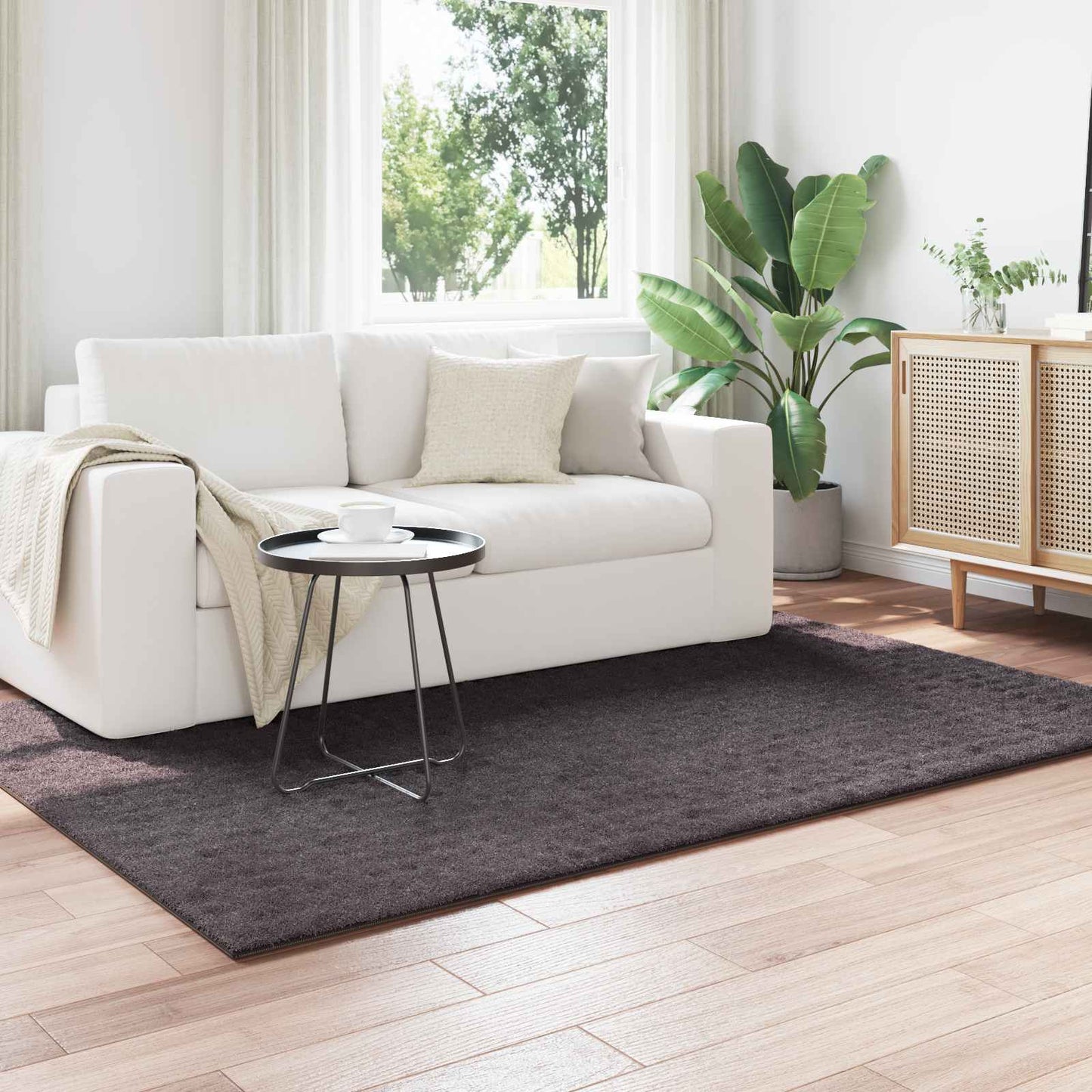 Områdetæpper Rektangulær SIROLO Antracit 230 x 160 cm Polyester