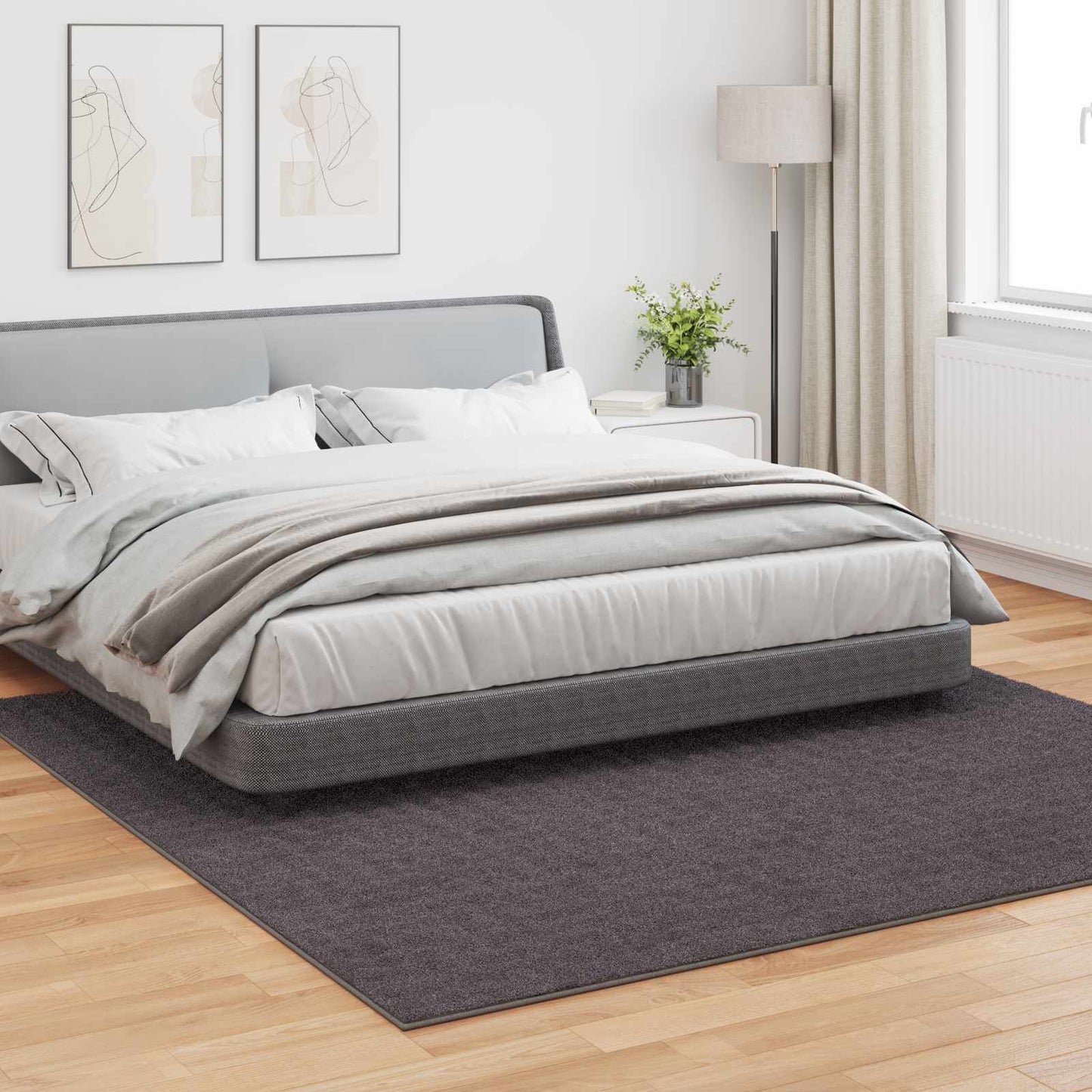 Områdetæpper Firkantet SIROLO Antracit 240 x 240 cm Polyester