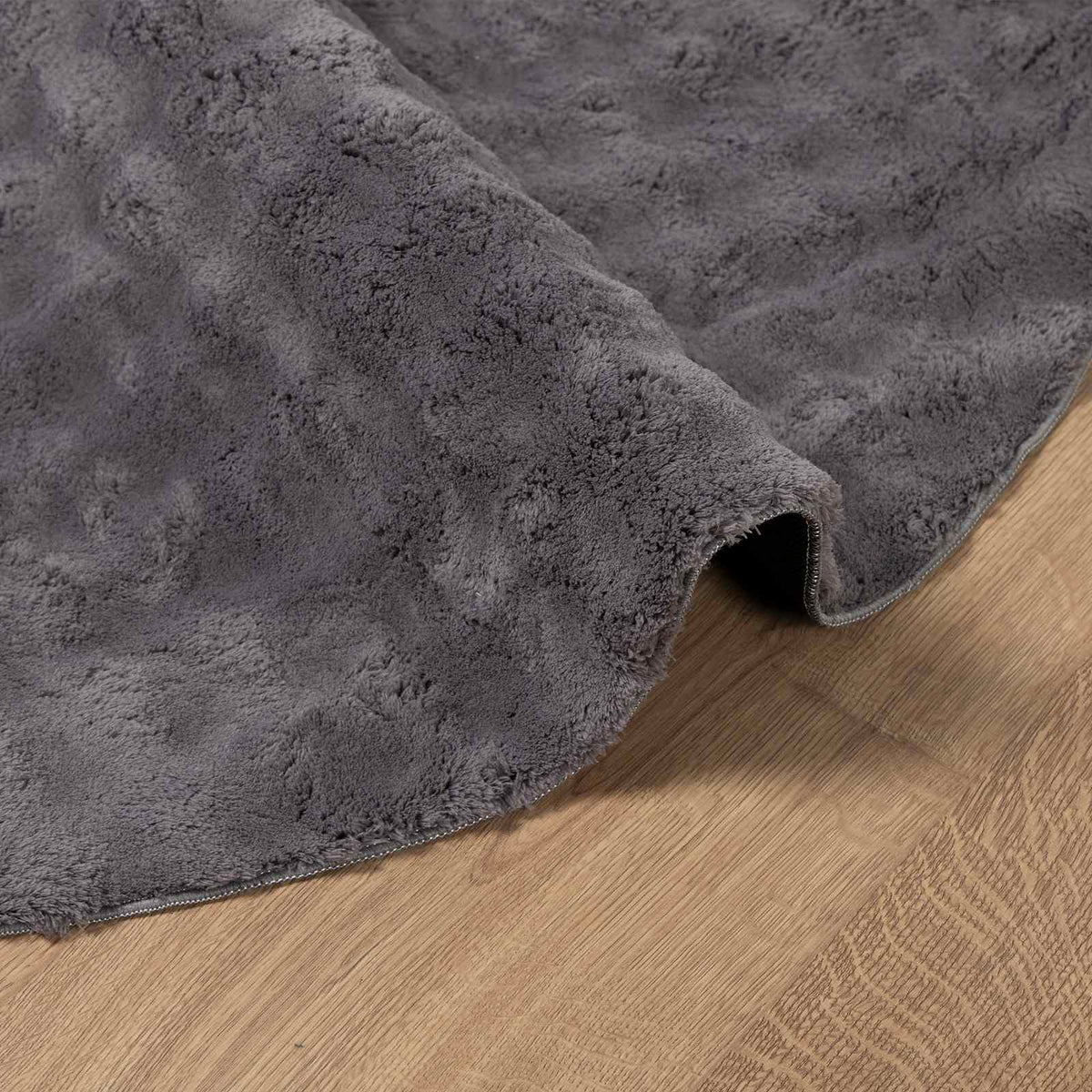 Områdetæpper Rund SIROLO Antracit Ø 120 CM Polyester