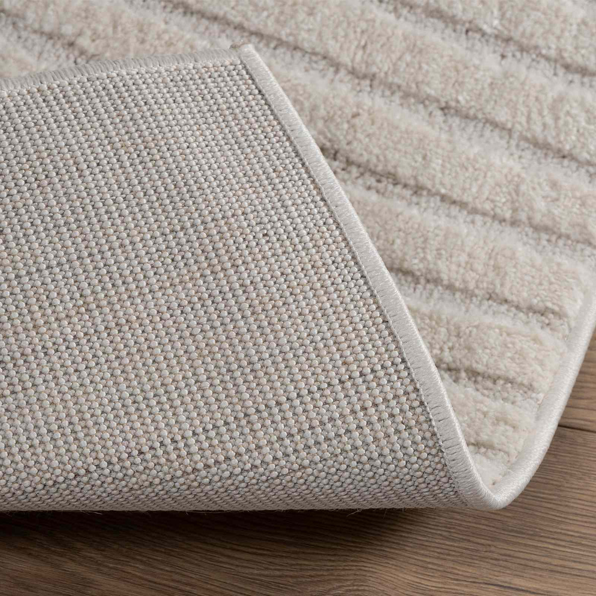 Indendørs tæppe GALATI Cremefarvet 170 x 120 cm Polyester