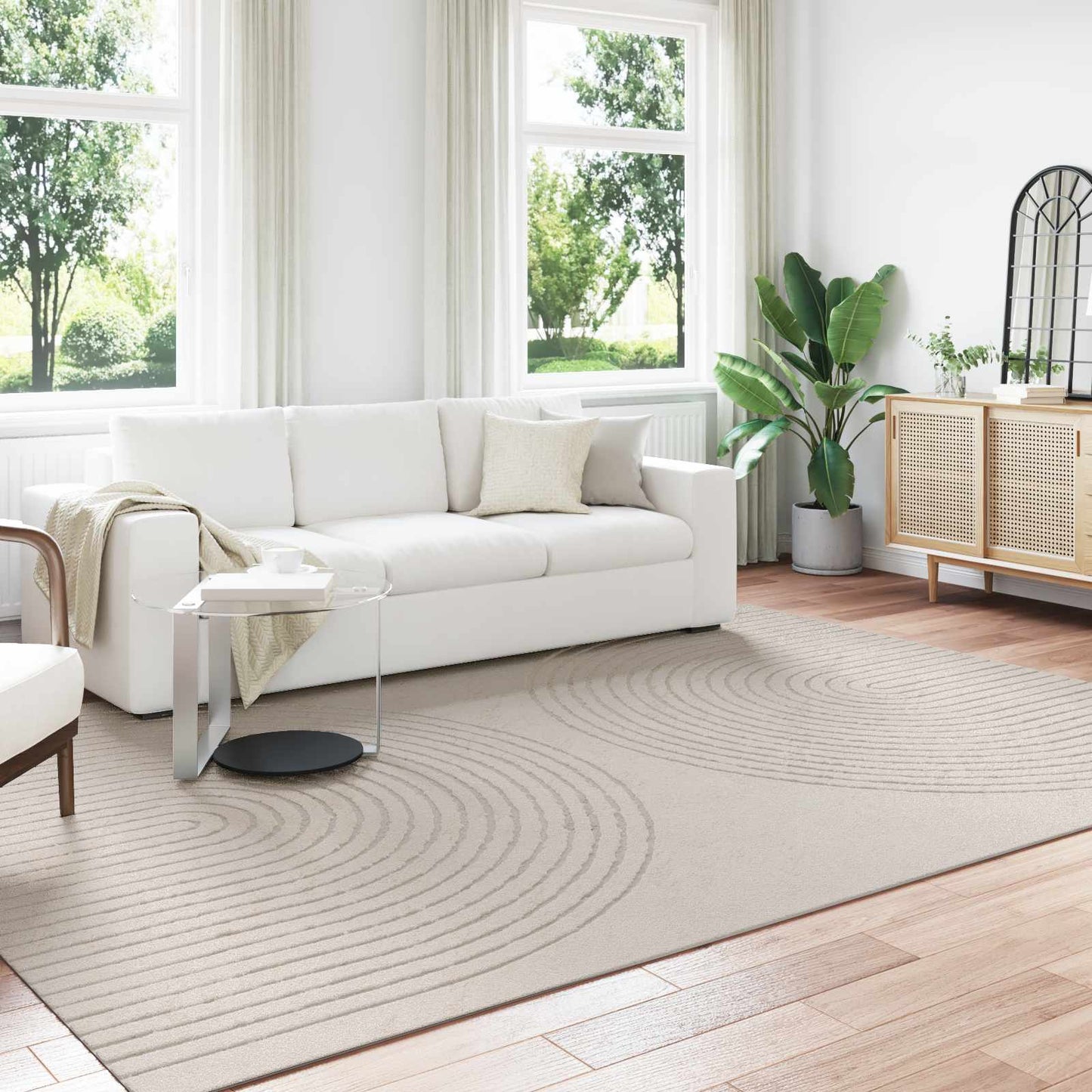 Indendørs tæppe GALATI Cremefarvet 280 x 200 cm Polyester