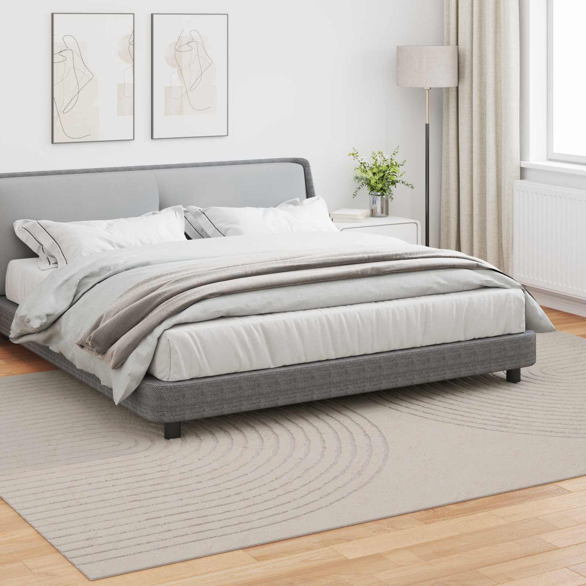 Indendørs tæppe GALATI Cremefarvet 280 x 200 cm Polyester