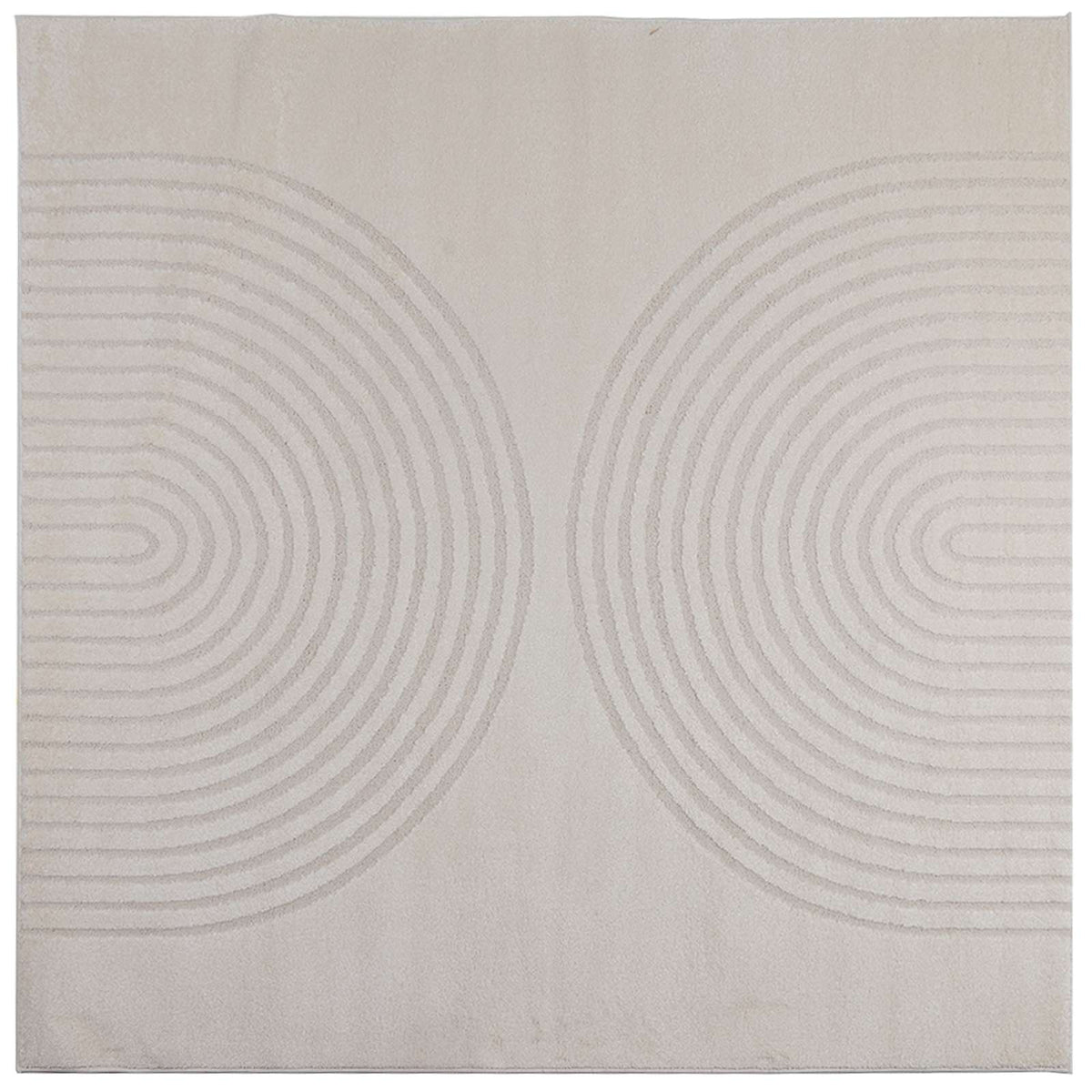 Indendørs tæppe GALATI Cremefarvet 120 x 120 cm Polyester