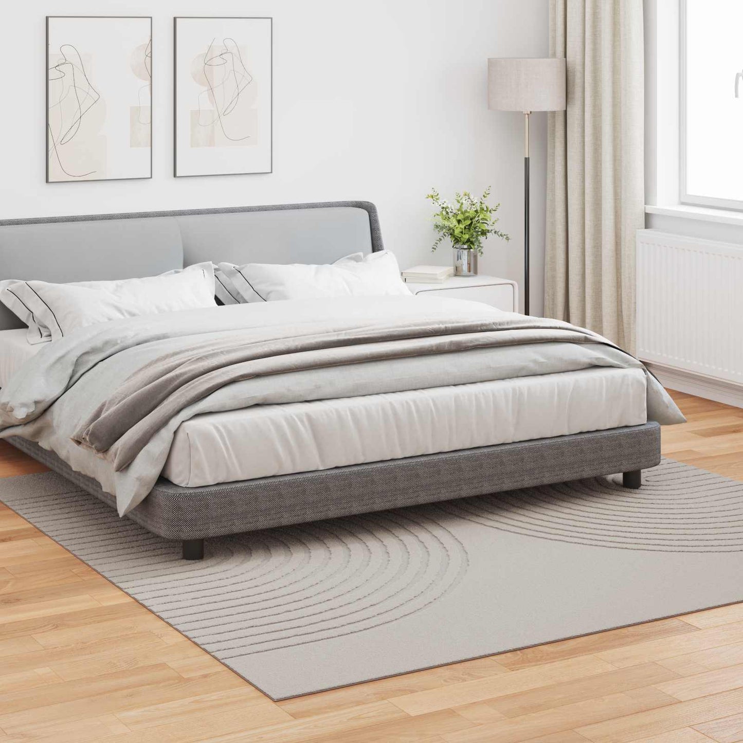 Indendørs tæppe GALATI Cremefarvet 240 x 240 cm Polyester