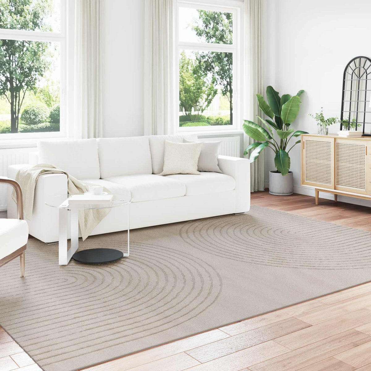 Indendørs tæppe GALATI Beige 340 x 240 cm Polyester