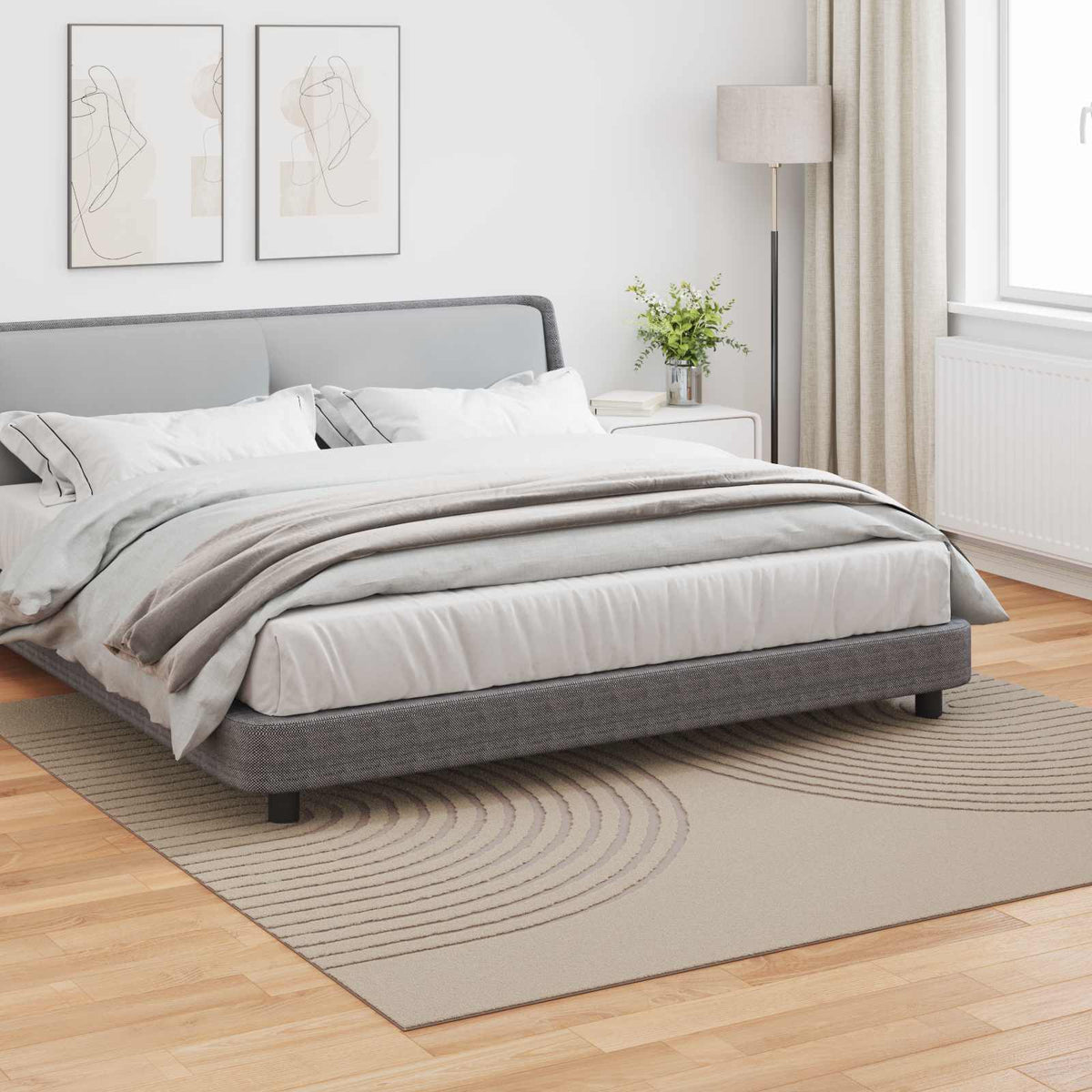 Indendørs tæppe GALATI Beige 240 x 240 cm Polyester