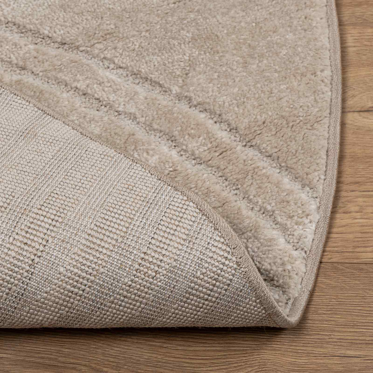 Indendørs tæppe GALATI Beige Ø 120 CM Polyester