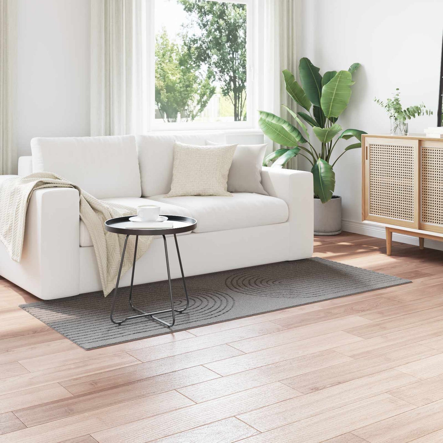 Indendørs tæppe GALATI Grå 150 x 80 cm Polyester