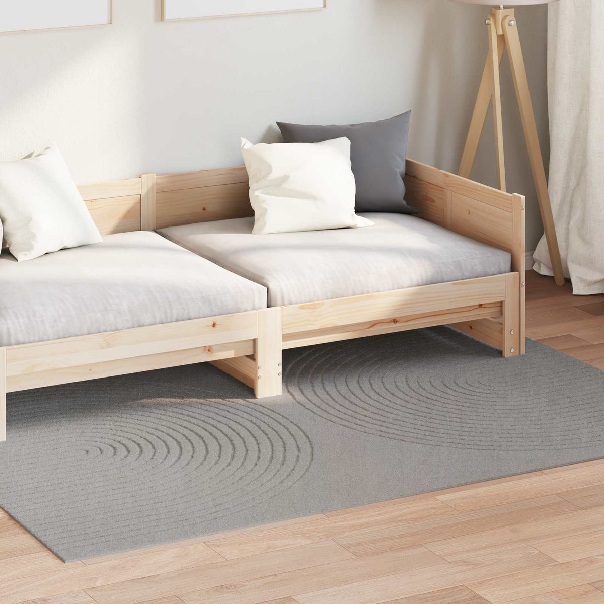Indendørs tæppe GALATI Grå 170 x 120 cm Polyester