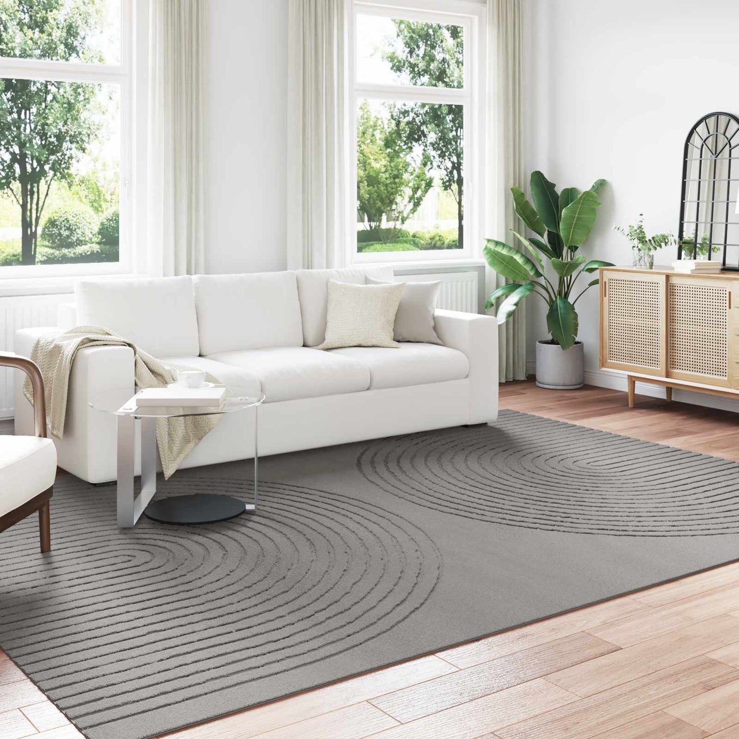Indendørs tæppe GALATI Grå 340 x 240 cm Polyester
