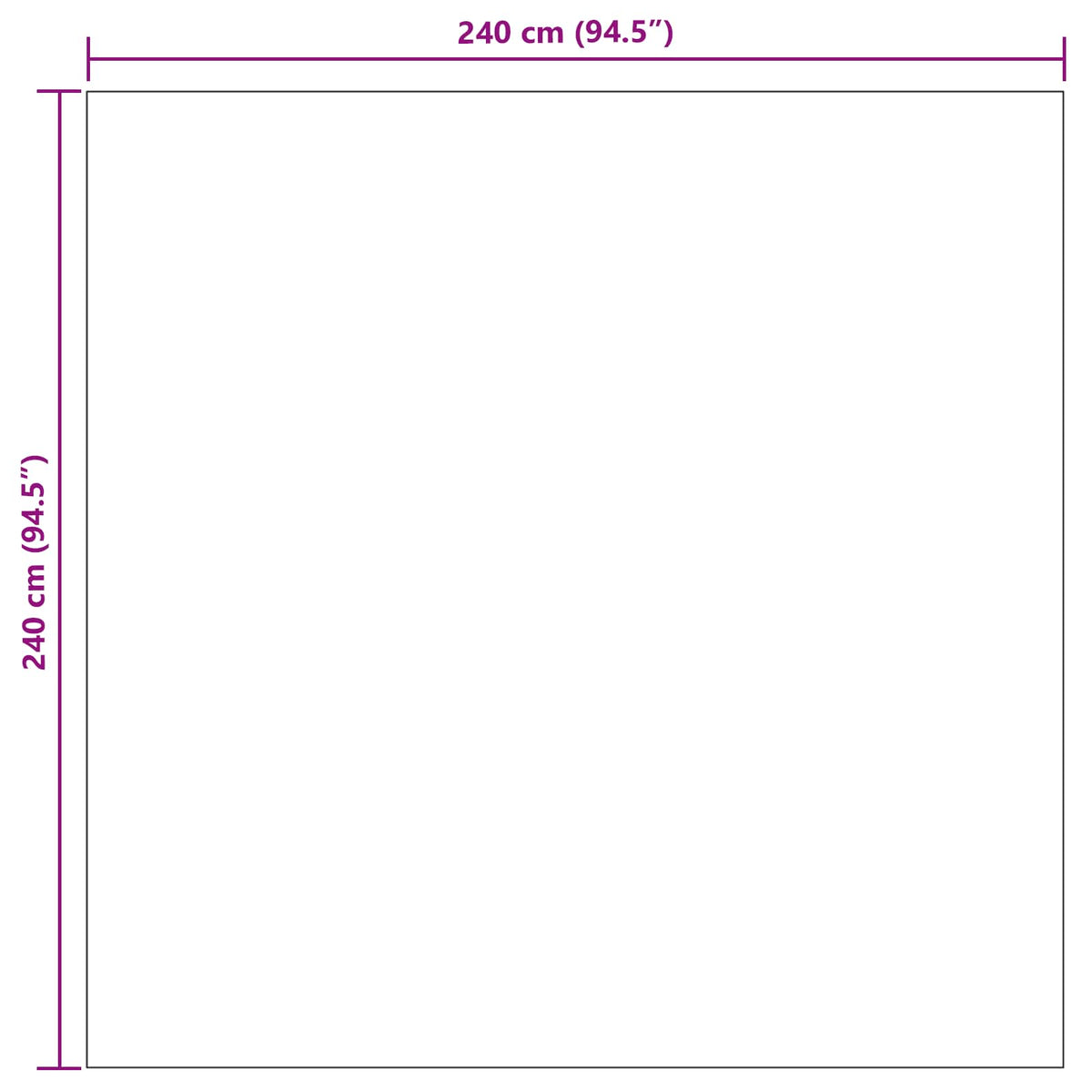 Indendørs tæppe GALATI Grå 240 x 240 cm Polyester