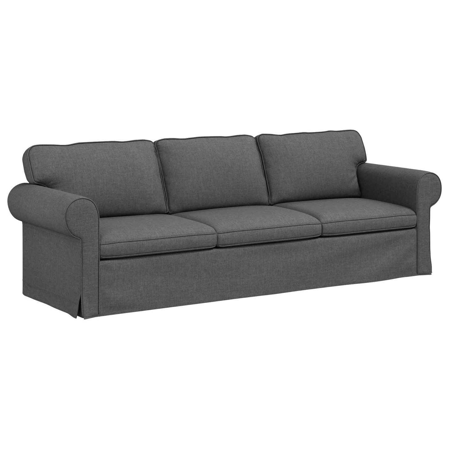 Sofa Sæt 2 stk. Mørkegrå Stof