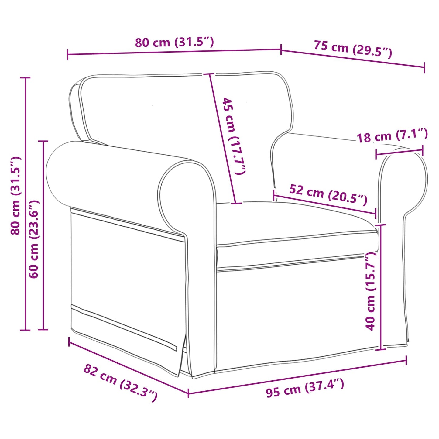Sofa Sæt 2 stk. Mørkegrå Stof