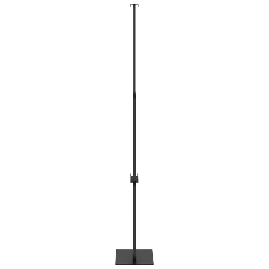Messeskærme 2 stk. Sort 30 x 23,5 x 210 cm Stål