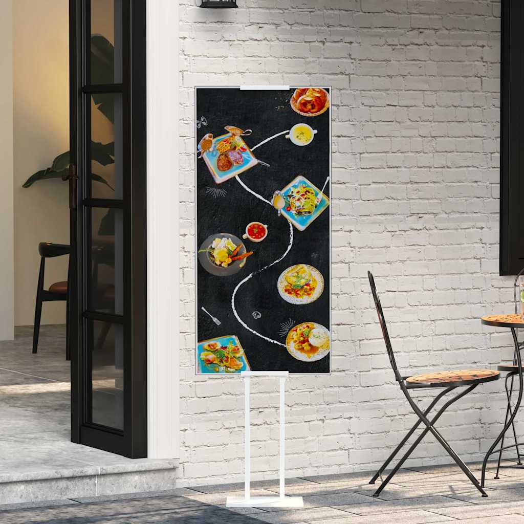Messeskærme 2 stk. Hvid 30 x 23,5 x 210 cm Stål