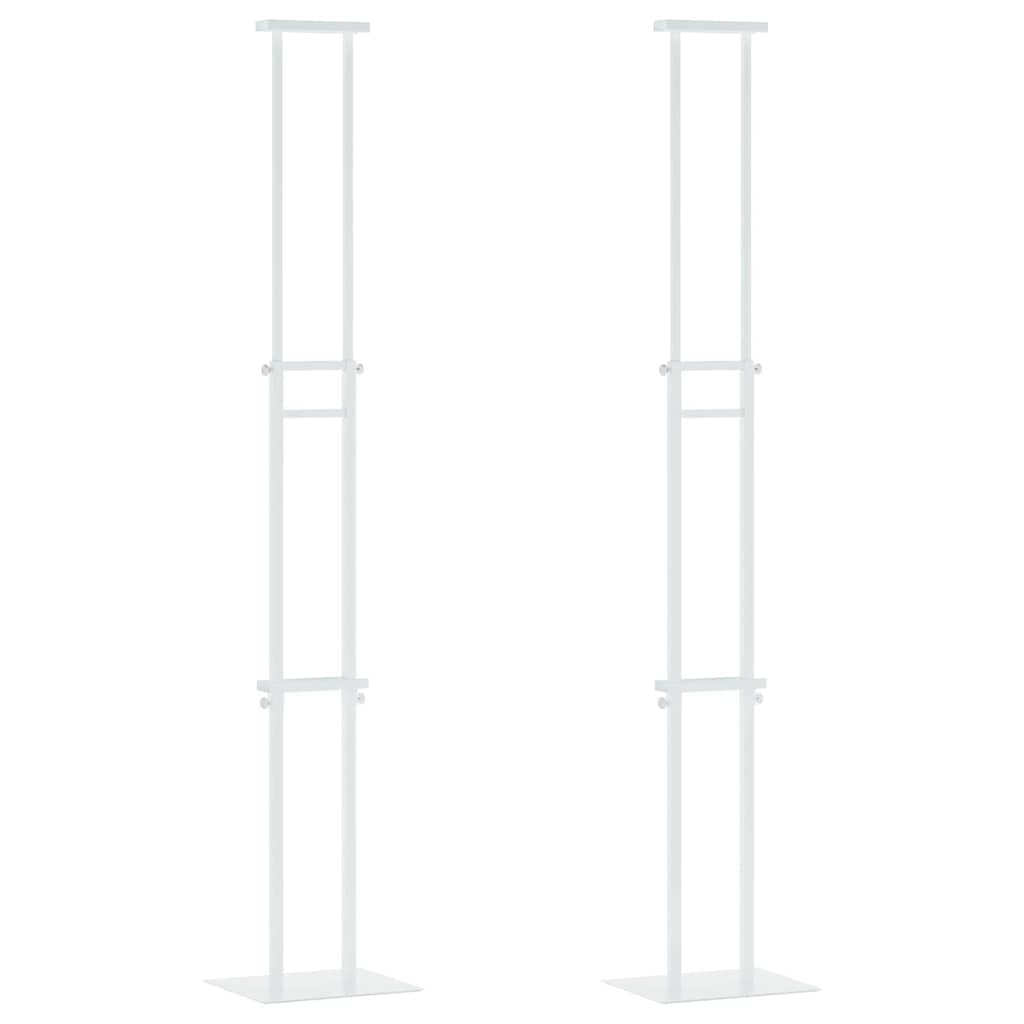 Messeskærme 2 stk. Hvid 30 x 23,5 x 210 cm Stål