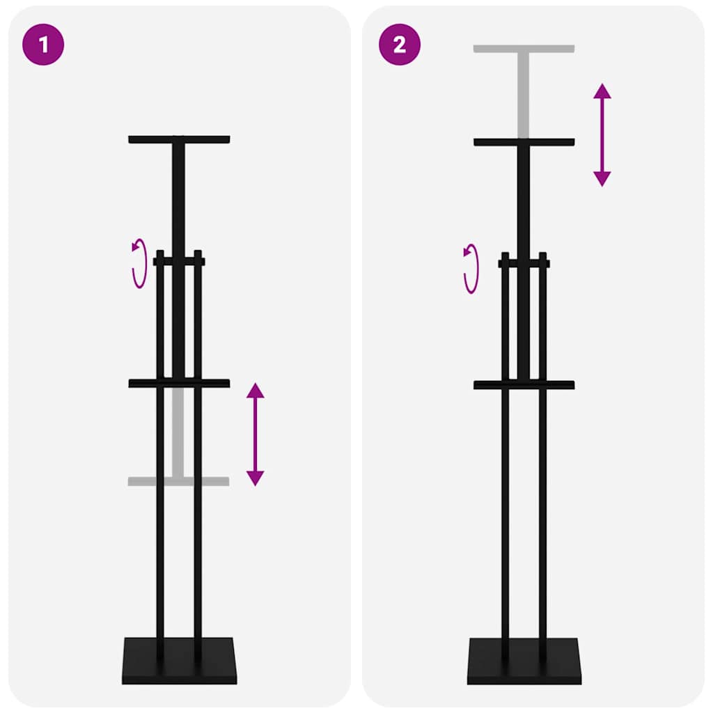 Messeskærme 2 stk. Sort 26,5 x 26,5 x 150 cm Stål