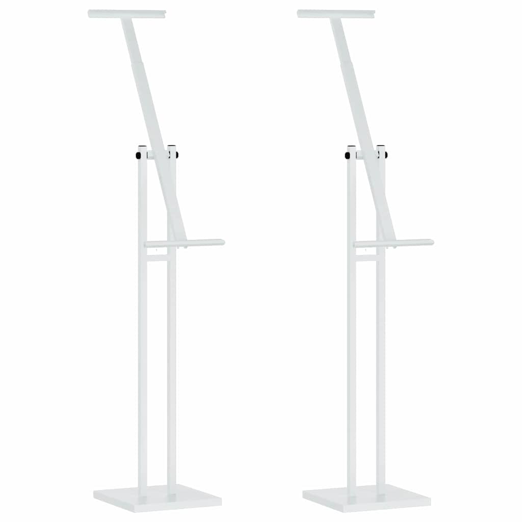 Messeskærme 2 stk. Hvid 26,5 x 26,5 x 150 cm Stål