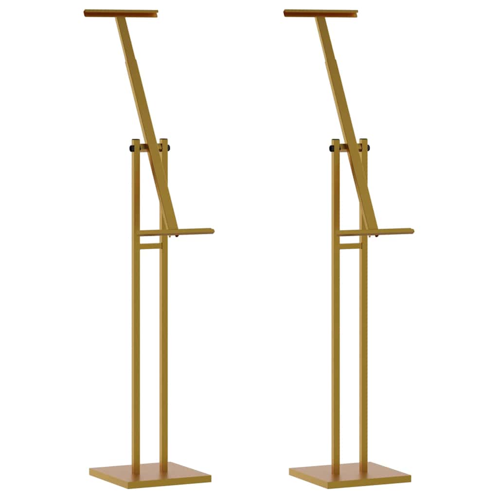 Messeskærme 2 stk. Guld 26,5 x 26,5 x 150 cm Stål