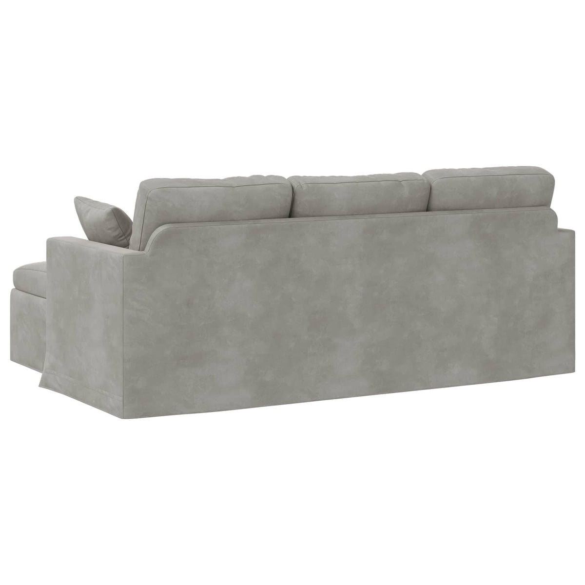 Sofa Lysegrå 198 x 134 x 80 cm Fløjl