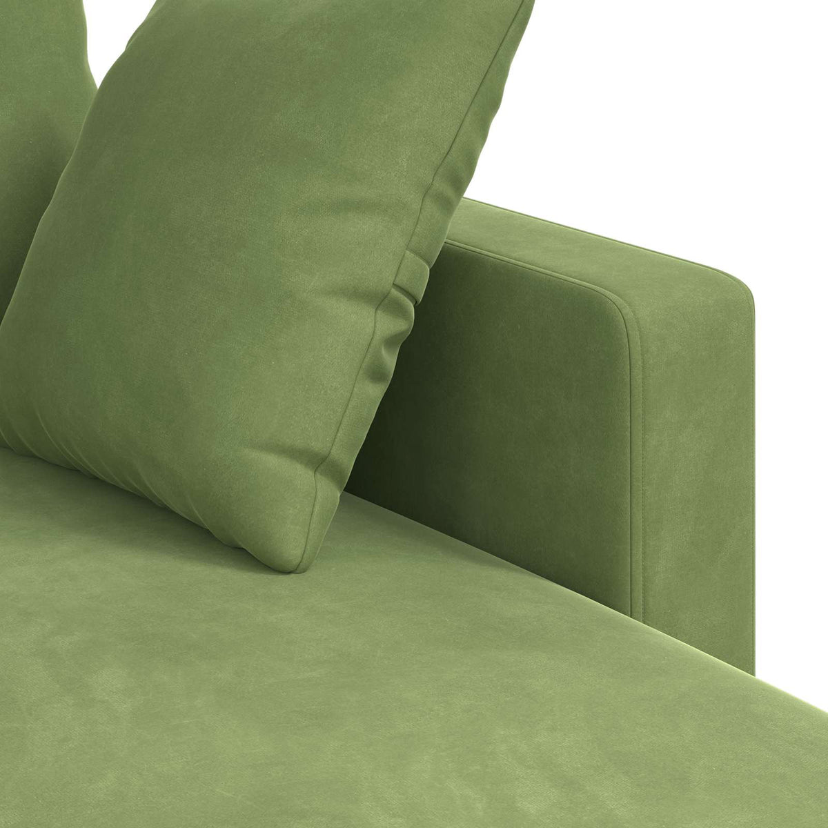 Sofa Lys grøn 228 x 134 x 80 cm Fløjl