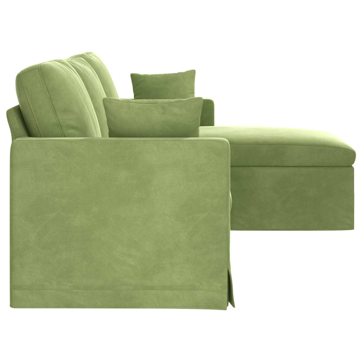 Sofa Lys grøn 228 x 134 x 80 cm Fløjl