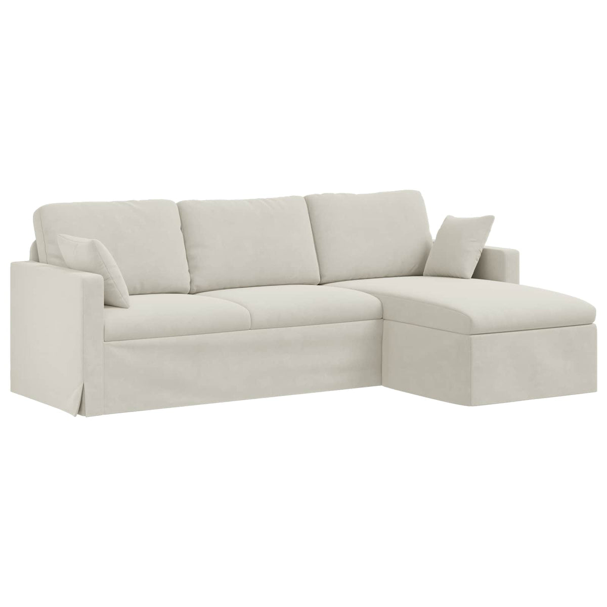 Sofa Creme 228 x 134 x 80 cm Fløjl