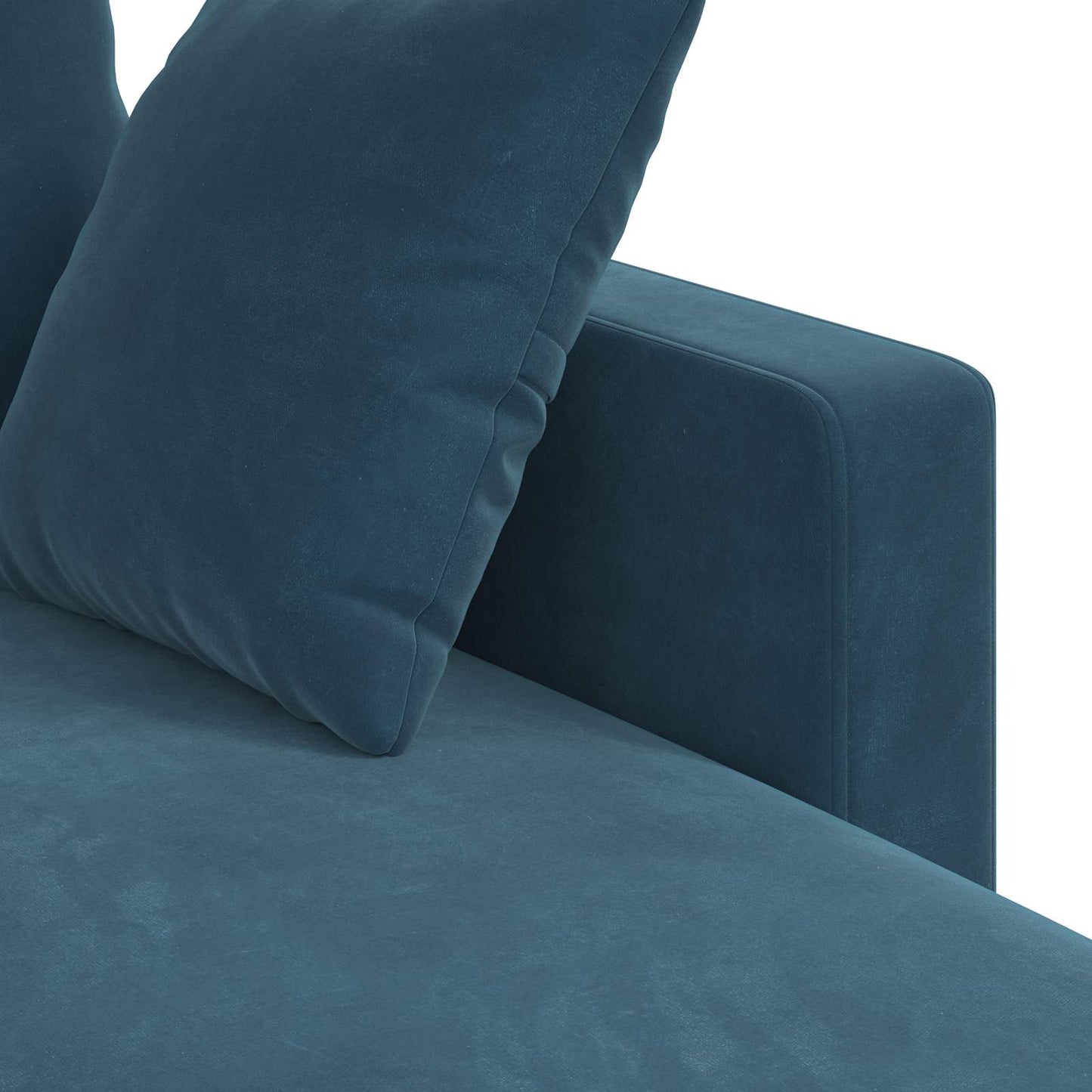 Sofa Blå 228 x 134 x 80 cm Fløjl