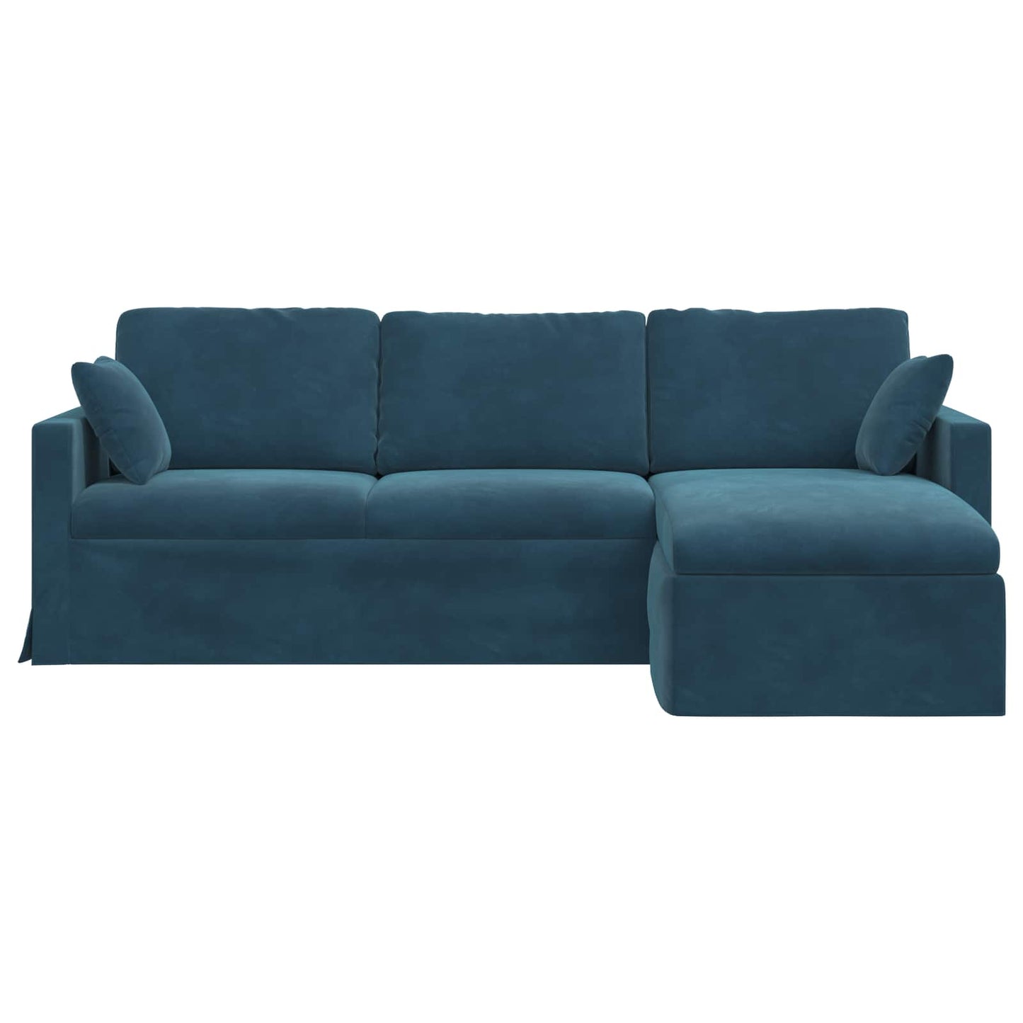 Sofa Blå 228 x 134 x 80 cm Fløjl