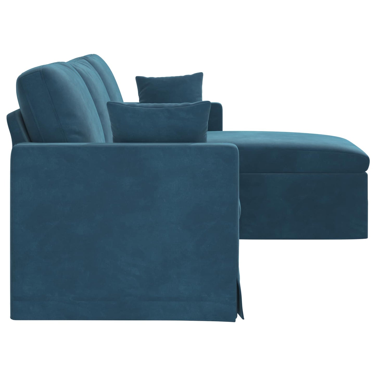Sofa Blå 228 x 134 x 80 cm Fløjl