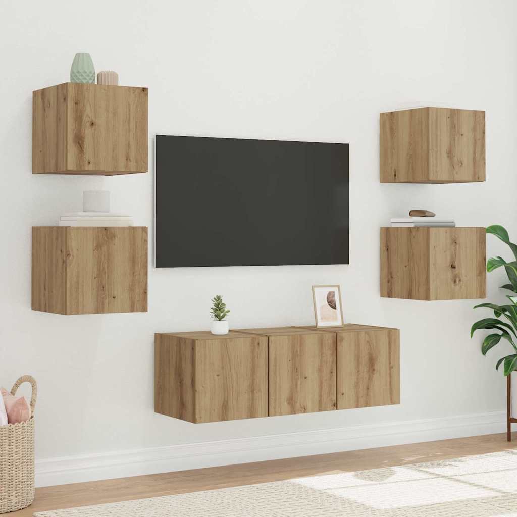TV vægskab 30,5 x 35 x 30 cm Artisan eg Konstrueret træ