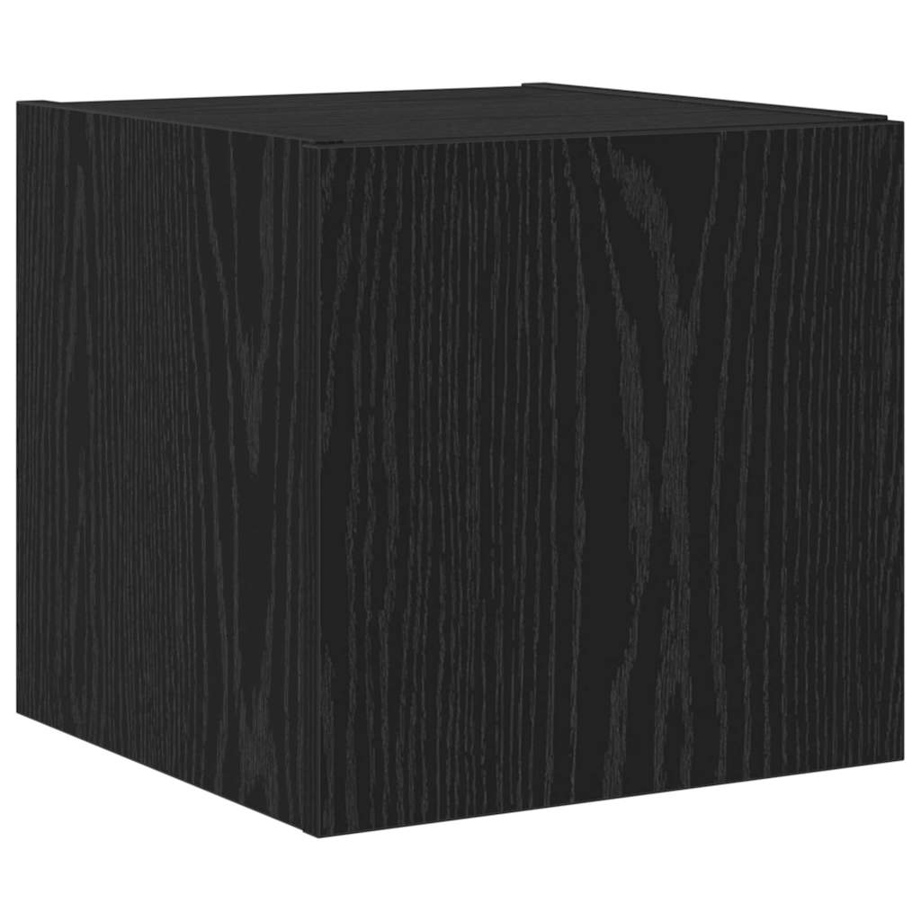 TV vægskab 30,5 x 35 x 30 cm Sort eg Konstrueret træ
