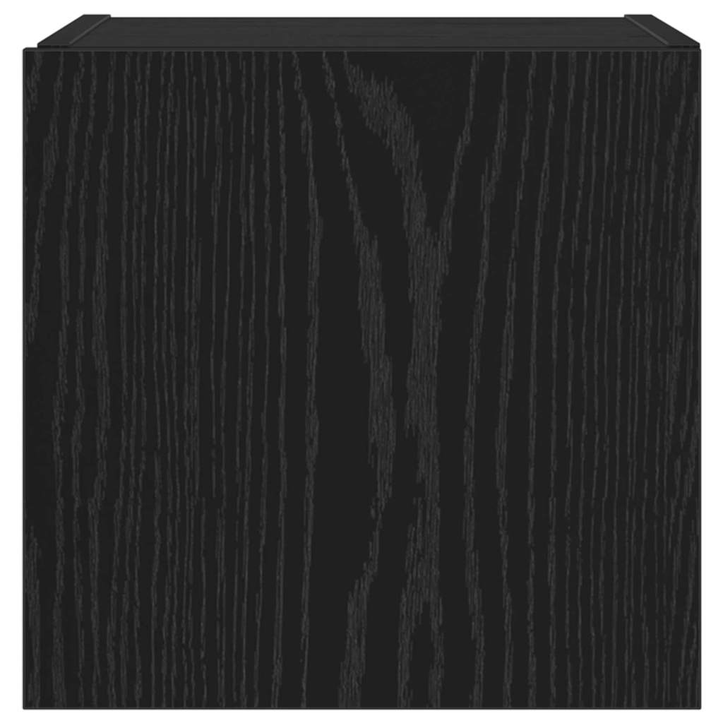 TV vægskab 30,5 x 35 x 30 cm Sort eg Konstrueret træ