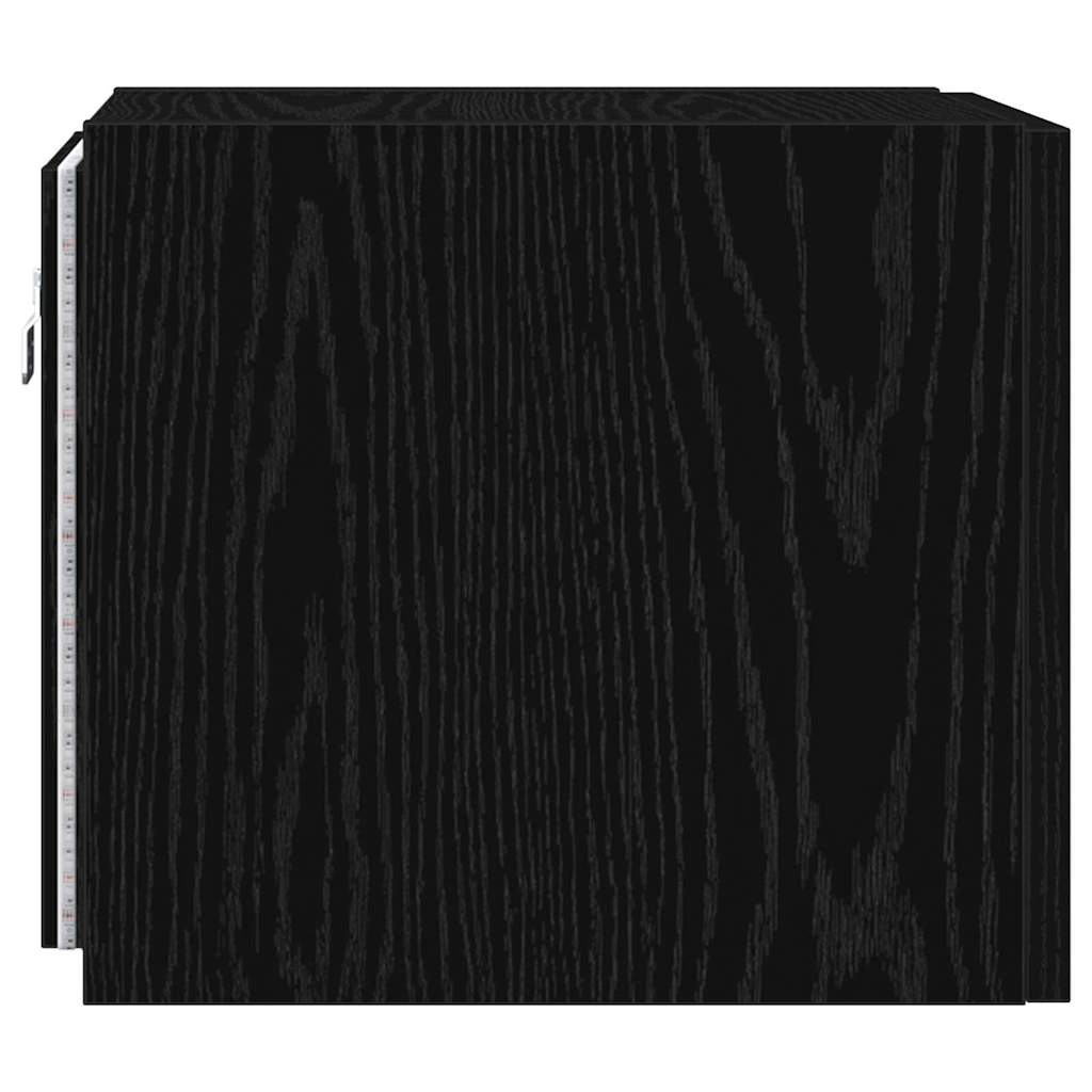 TV vægskab 30,5 x 35 x 30 cm Sort eg Konstrueret træ