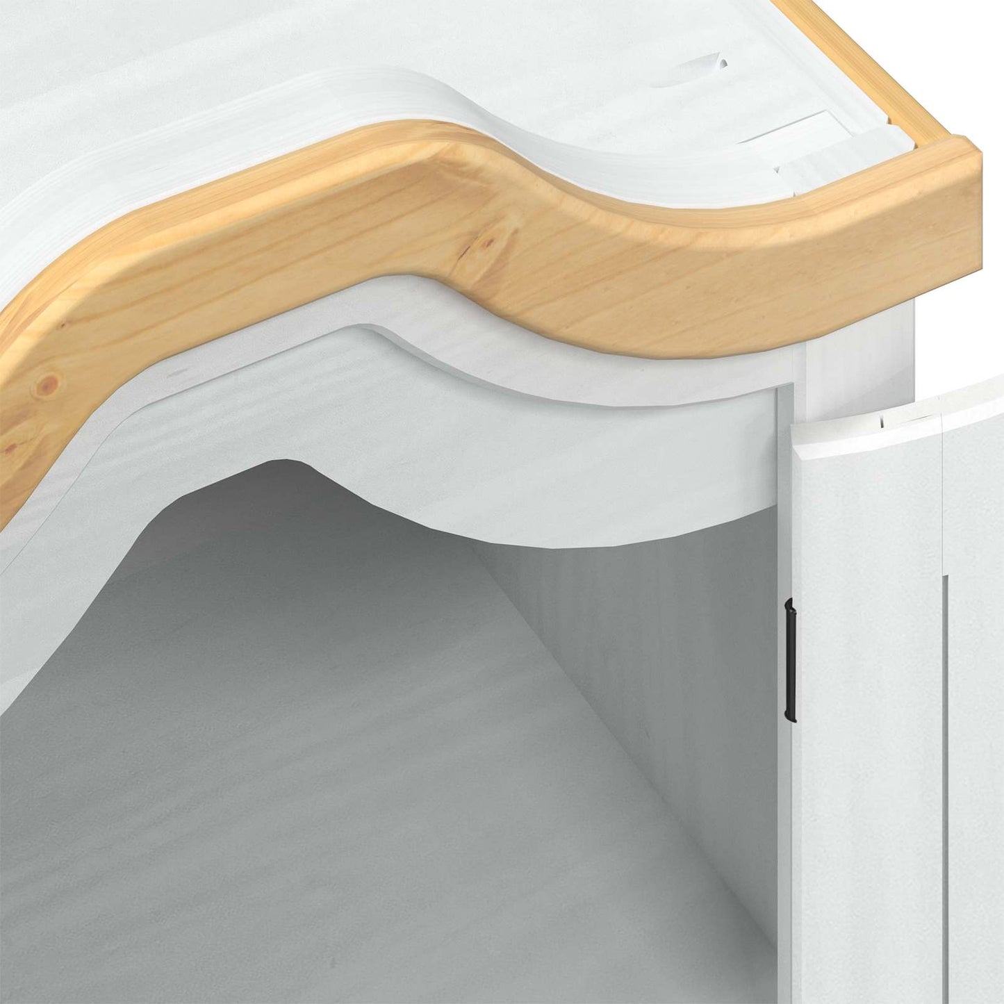 Garderober Hvid 55 x 52 x 170 cm Massiv fyrretræ