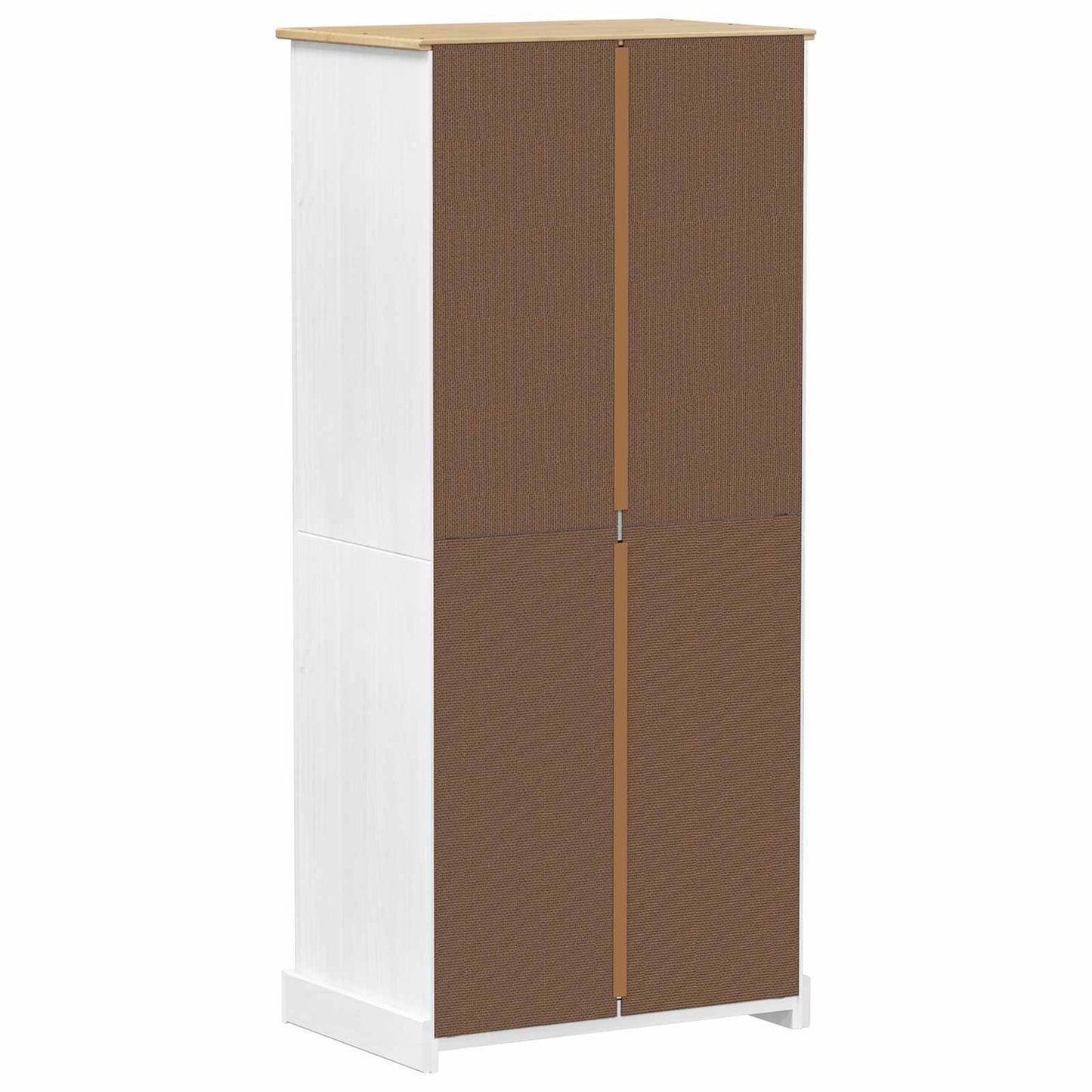 Garderober med skuffe Hvid 76 x 50 x 170 cm Massiv fyrretræ
