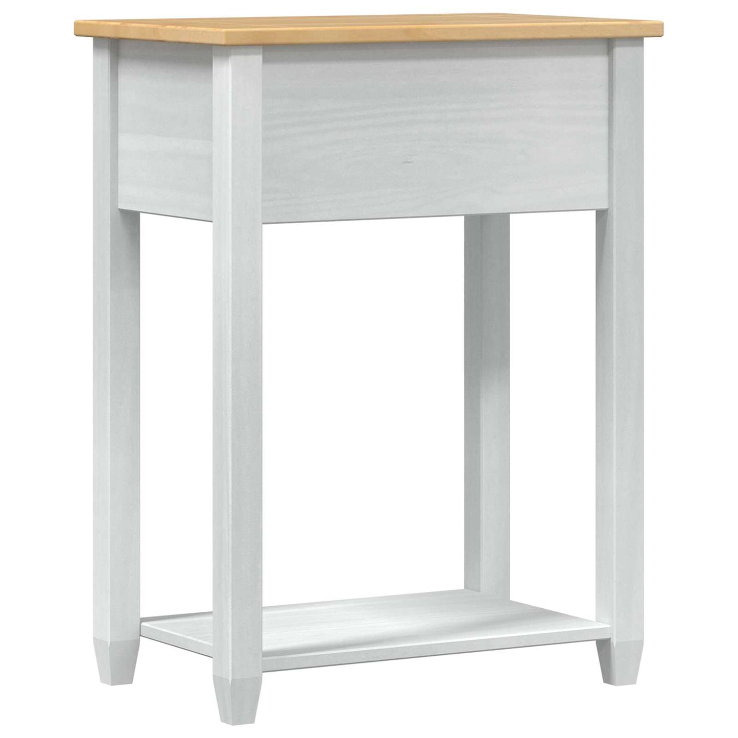 Konsolbord Hvid 55 x 35 x 73 cm Massiv fyrretræ