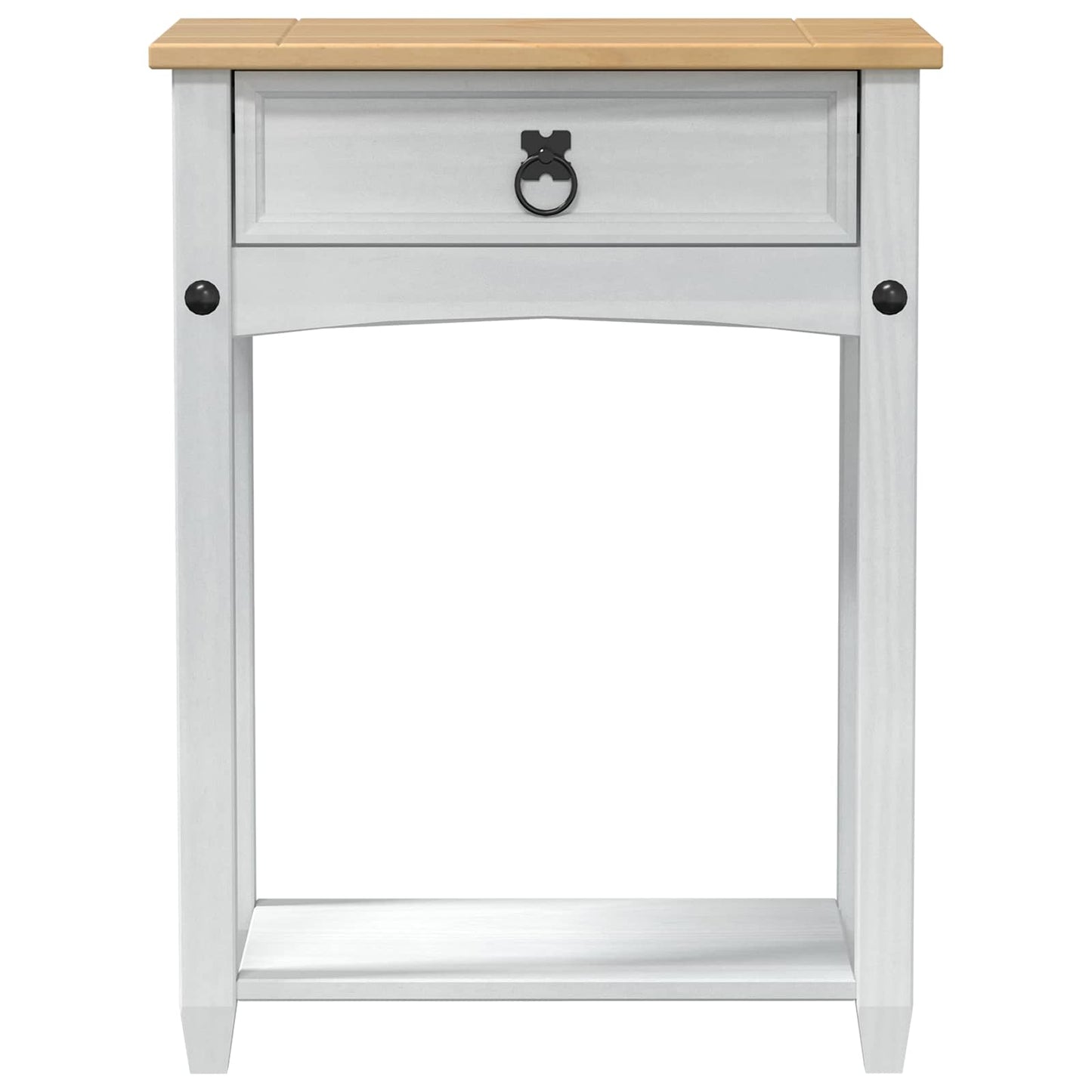 Konsolbord Hvid 55 x 35 x 73 cm Massiv fyrretræ