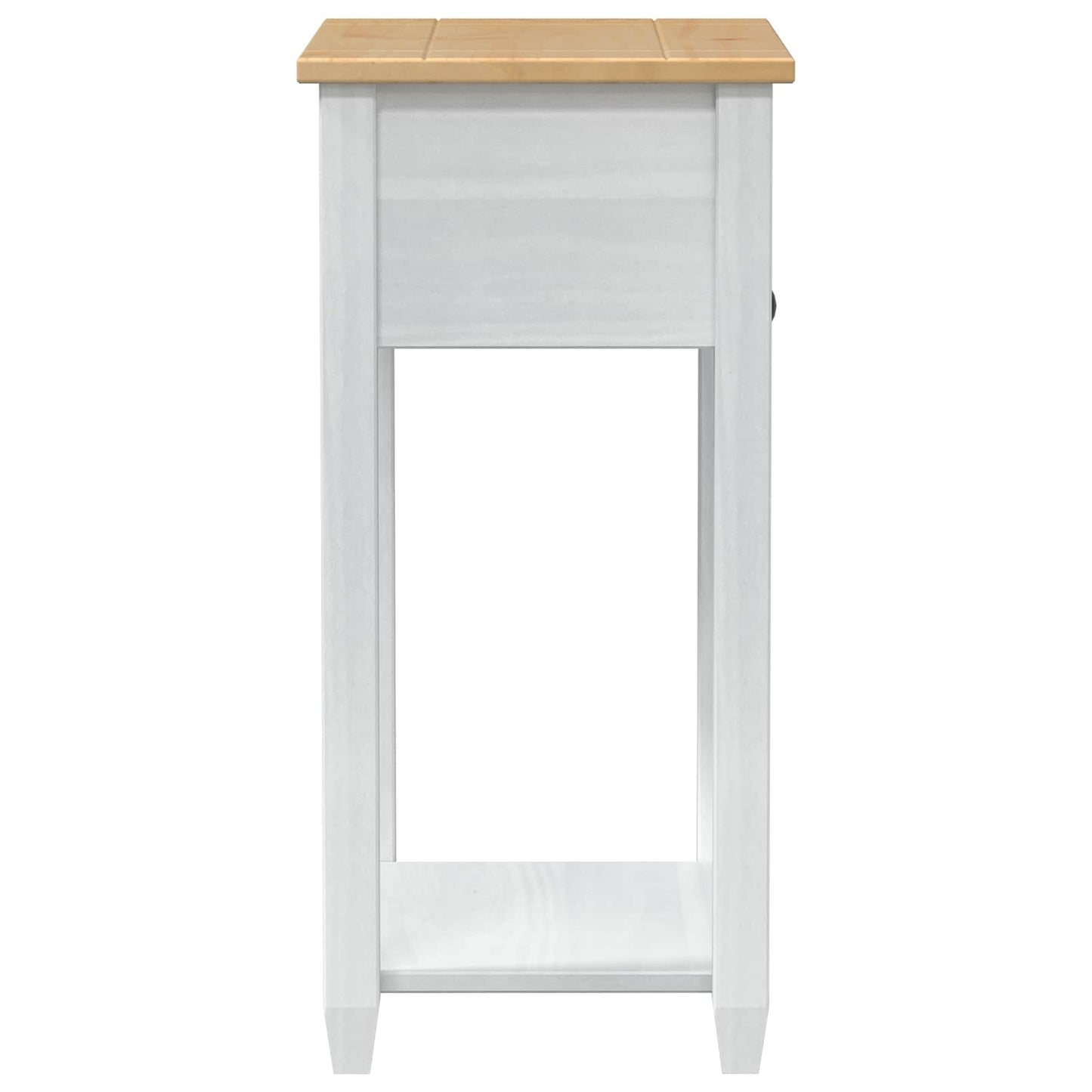 Konsolbord Hvid 55 x 35 x 73 cm Massiv fyrretræ