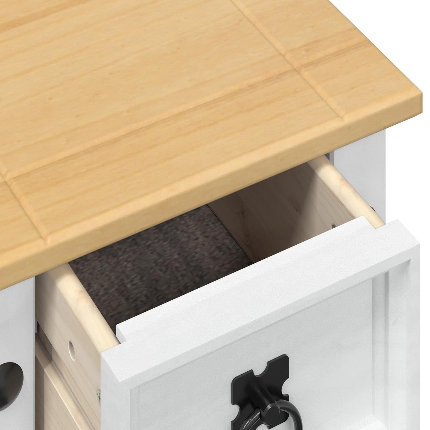 Planteholder Hvid 30 x 30 x 73 cm Massivt fyrretræ