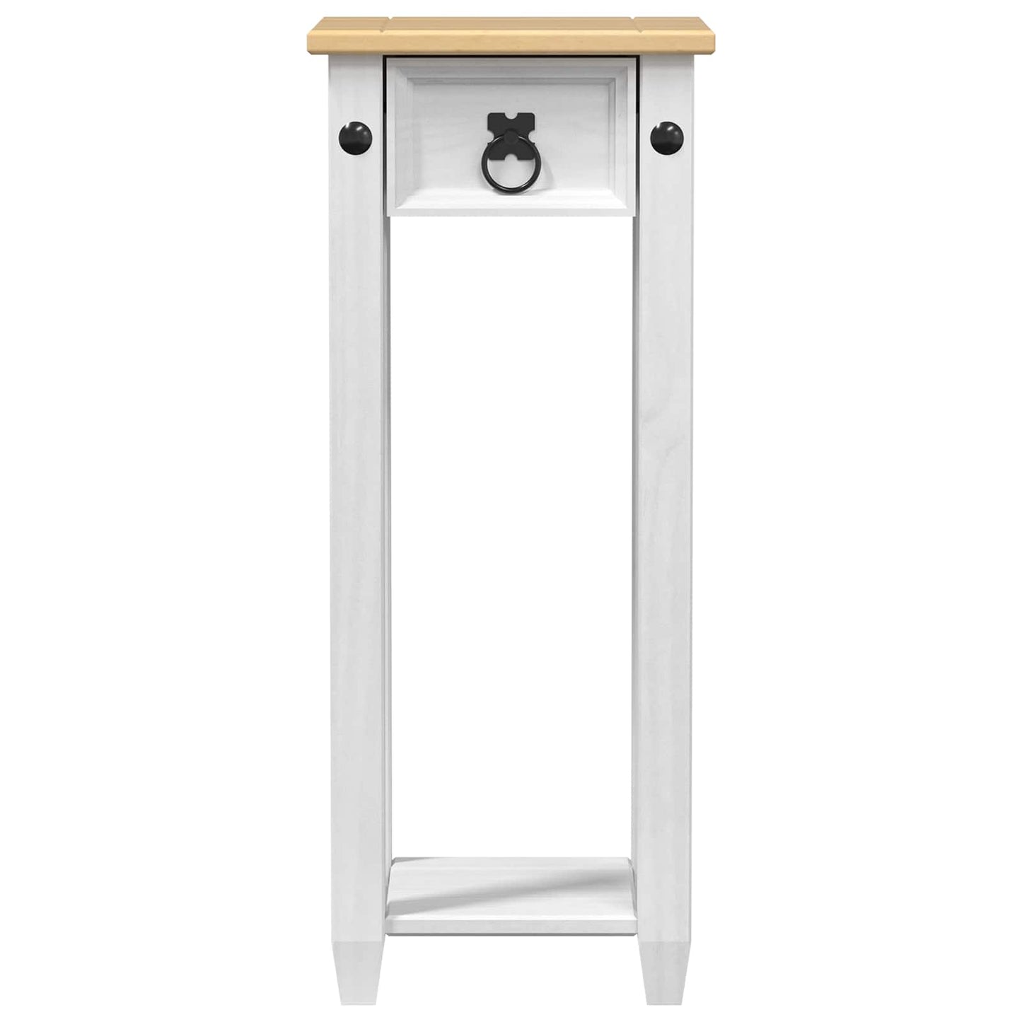 Planteholder Hvid 30 x 30 x 73 cm Massivt fyrretræ